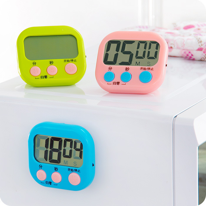 Chinese and English large-screen electronic timer, cross-border student digital stopwatch reminder, kitchen baking timer Specification image