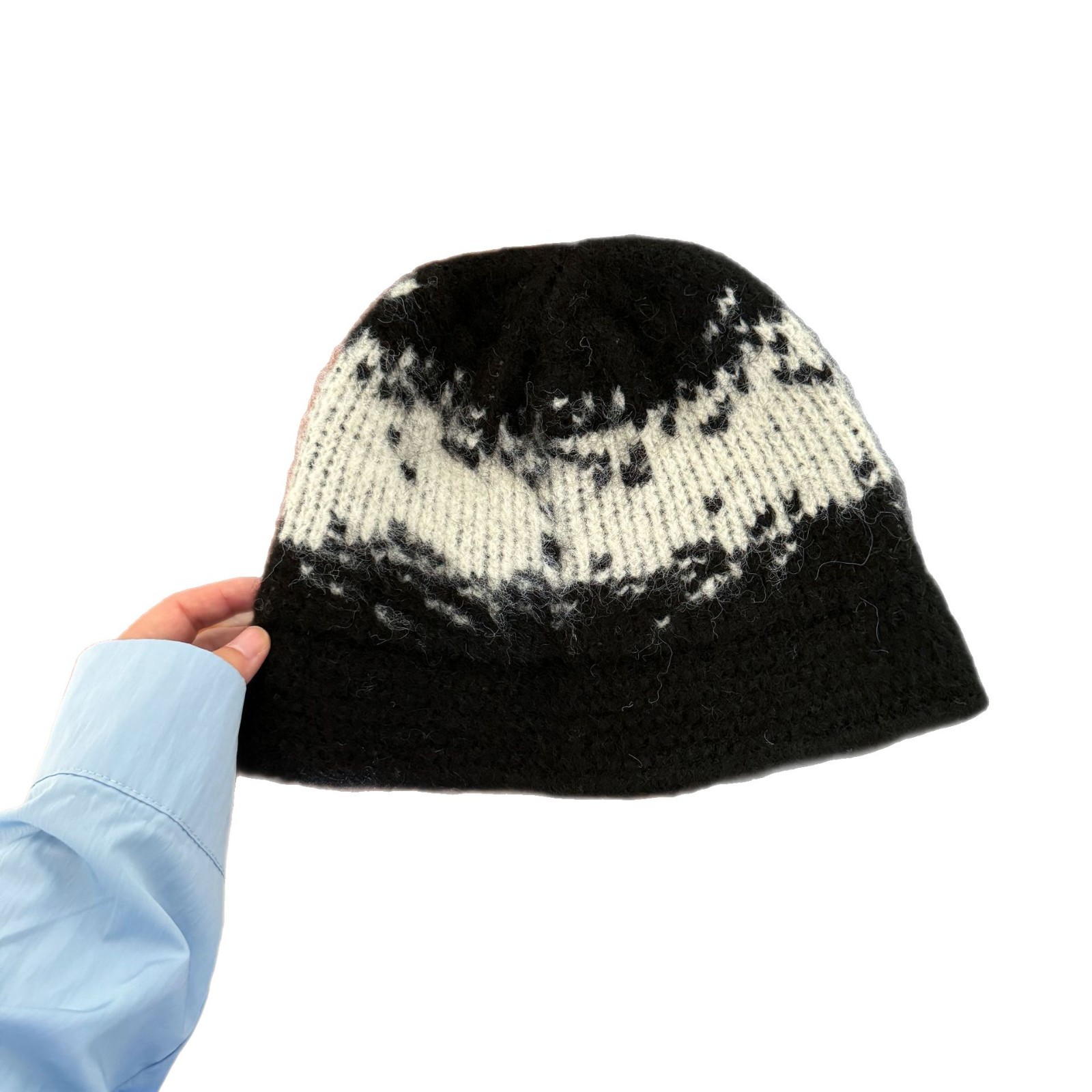 A Japanese-style retro knitted woolen hat for warmth in spring, autumn and winter, a fisherman's hat that can show off your face without makeup, a versatile fisherman's hat Item Picture
