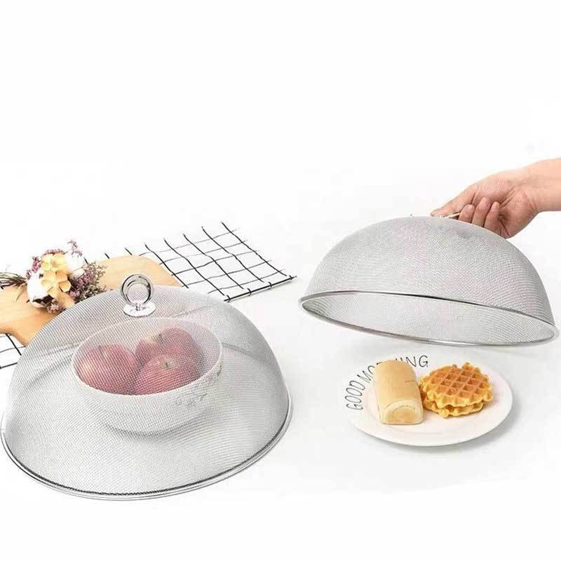 Factory direct supply of stainless steel round vegetable covers for household dining tables, mosquito-proof covers, dust-proof dining table covers, and food covers details Picture