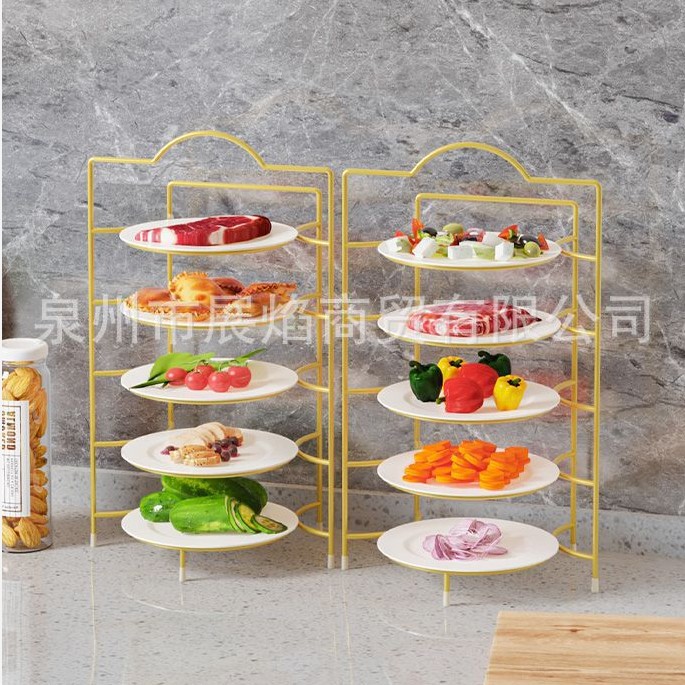 Preparation plate, vegetable plate, home hot pot kitchen, multi-layer storage rack, side dish plate, storage rack, exclusively dispatched by AliExpress details Picture
