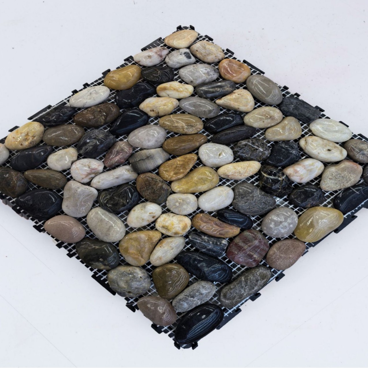 天然石材圆床垫石板地垫组合舒适耐用家用装饰风格简约产品图