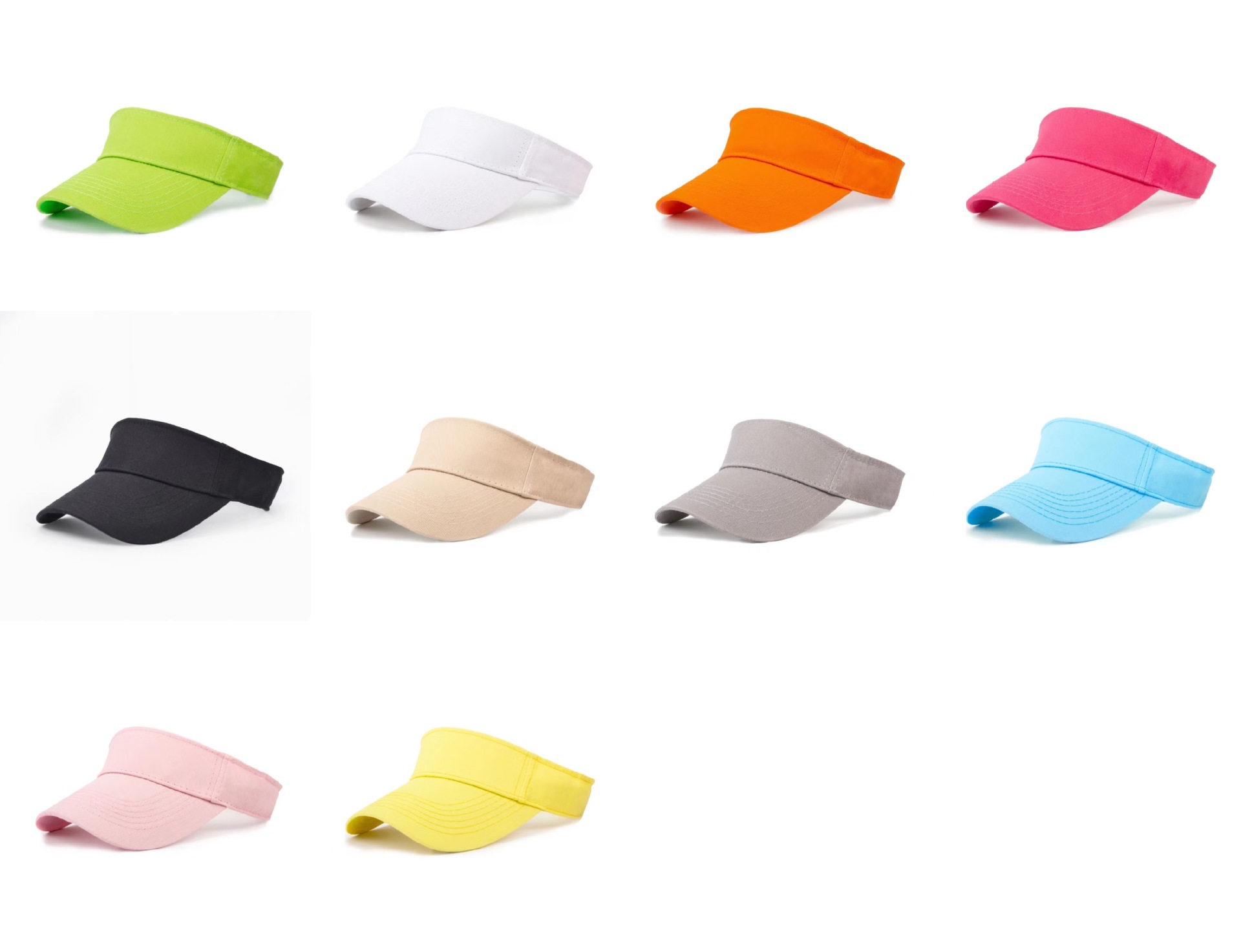 New fashionable curved brim open-top cap for outdoor sports, all-cotton breathable, summer versatile solid color no-top sunshade baseball cap full figure