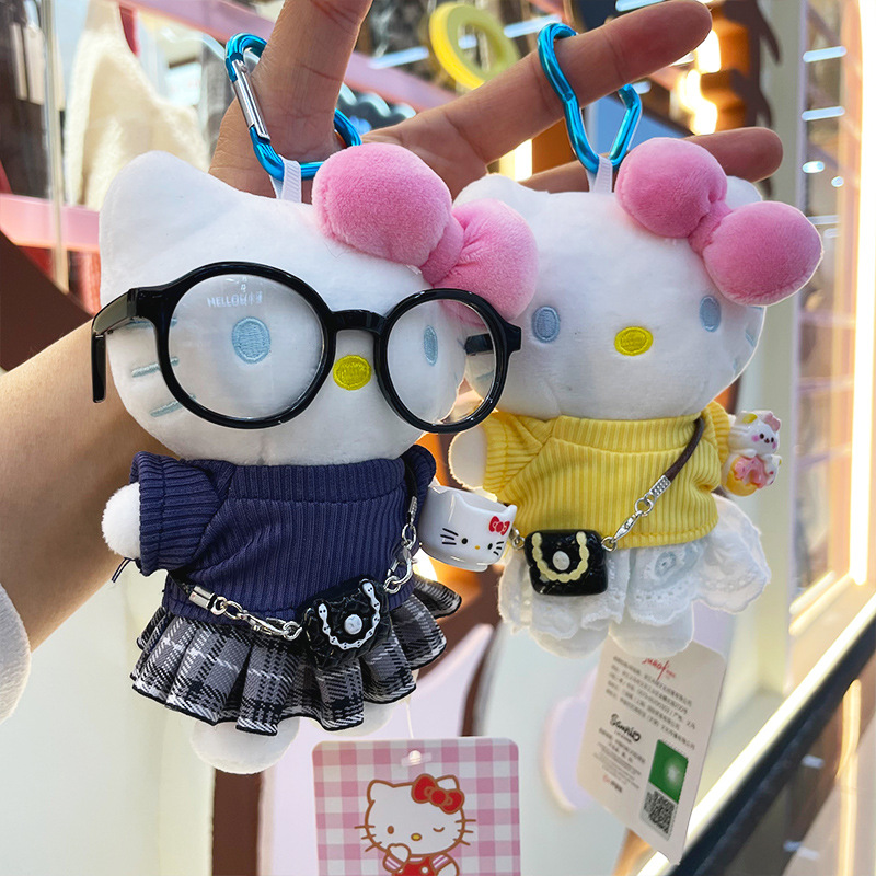 【 Genuine 】 New creative HelloKitty keychain, cute bag pendant, kt doll details Picture