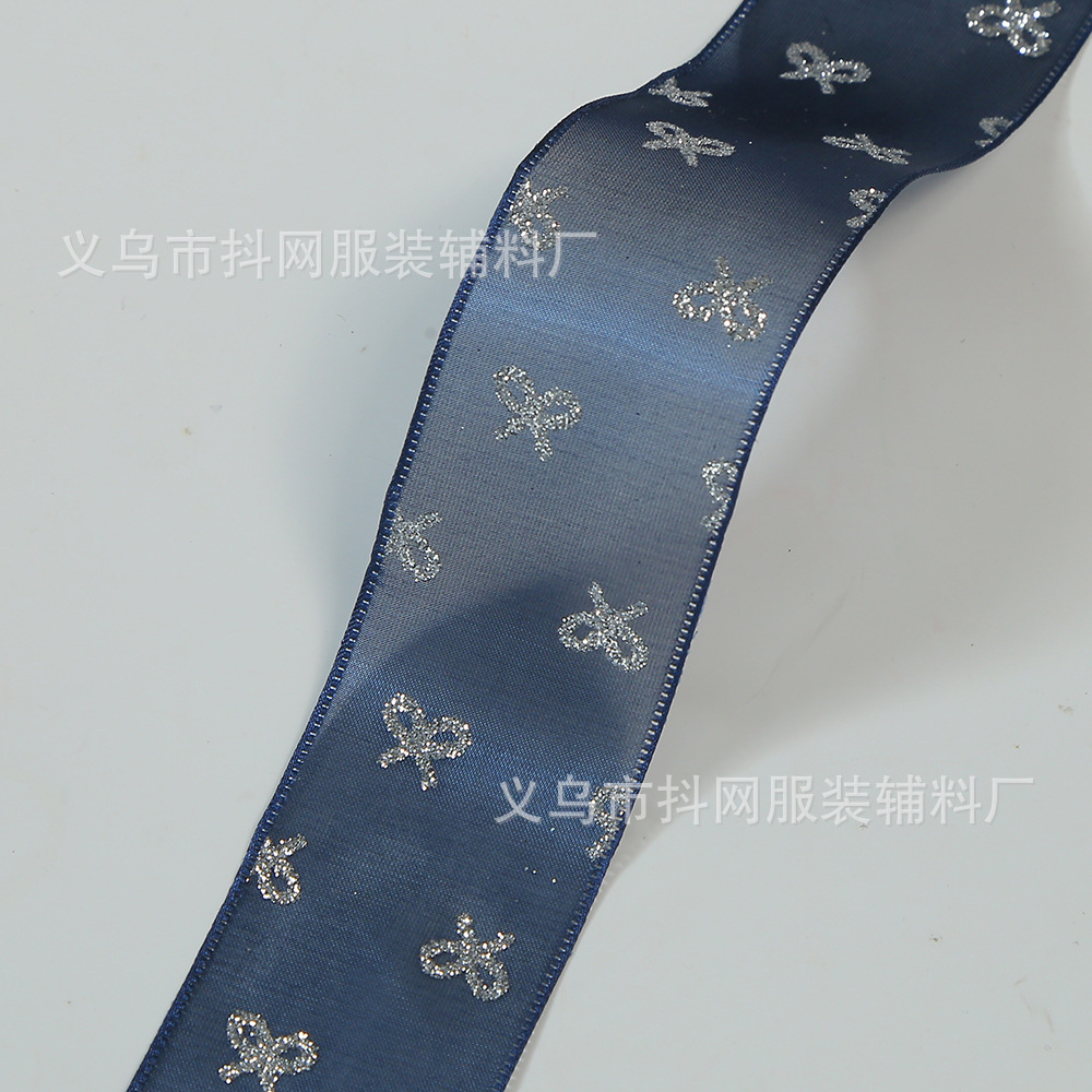 Wholesale of new 4cm hot diamond bow ribbon, DIY hair clips, hair accessories, floral gifts, packaging, baked ribbons details Picture