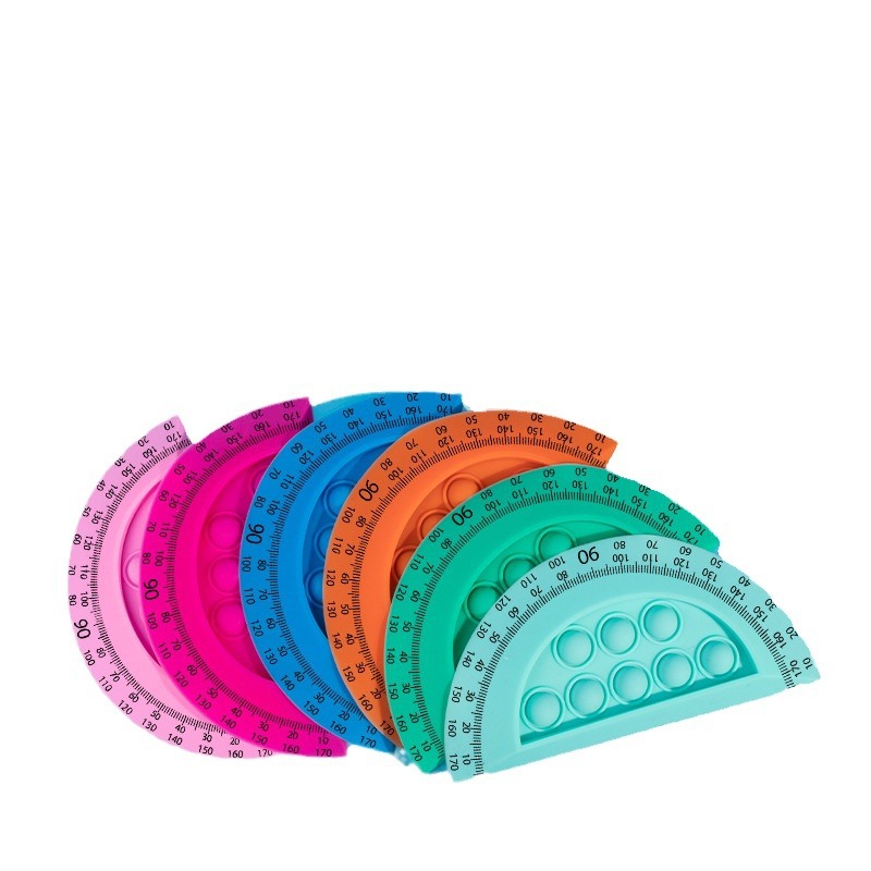 The pioneer silicone triangular ruler for rat extermination, a creative student right-angle ruler, bends and bends, constantly pressing bubbles Item Picture
