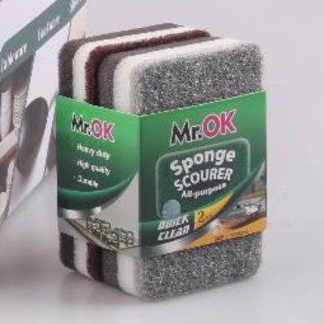 Mr.OK factory direct supply sponge scouring pads, double-sided cleaning sponges, kitchen cleaning sponges, dishwashing sponges, pot scrubbing sponges Specification image