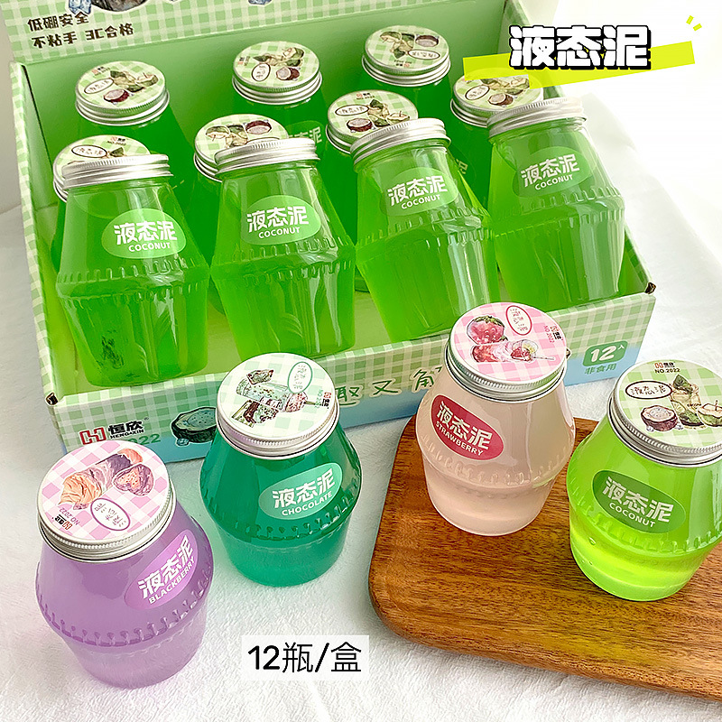 网红直播水晶泥解压起泡胶不粘手抱抱奶液态泥网红瓜尔胶摆摊玩具产品图