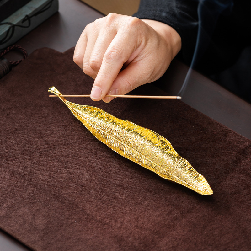 Golden leaf incense thread incense stick details Picture