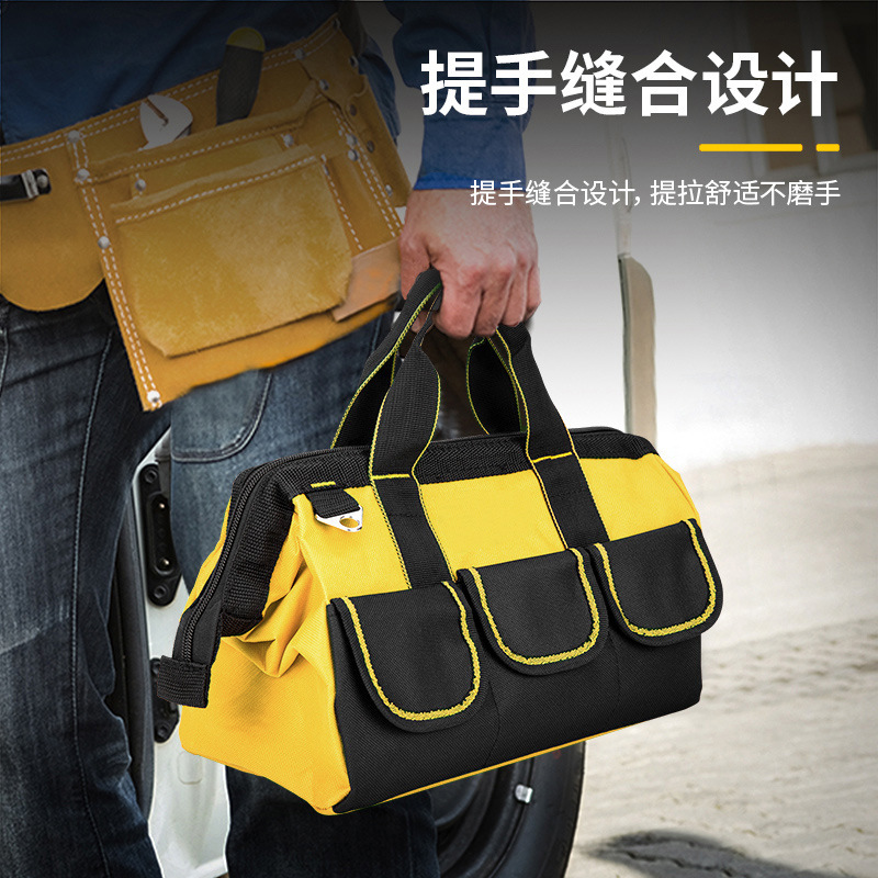 Basic Oxford cloth tool bags, tool storage bags, repair bags, electrician bags, discounted crossbody bags, factory wholesale items details Picture
