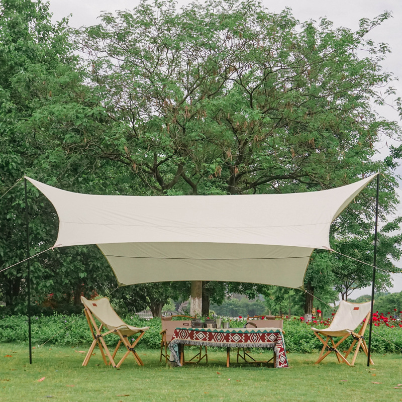 Xanoduji hexagonal canopy silver-coated, sun-proof, rainproof, wind-resistant, camping beach tent, canopy and sunshade Specification image