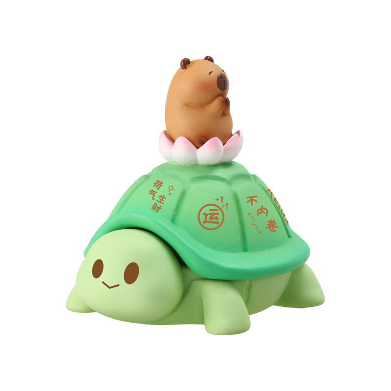 网红乌龟萌宠龟小仙纳福收纳摆件桌面装饰品小物件收纳盒一件代发白底实物图
