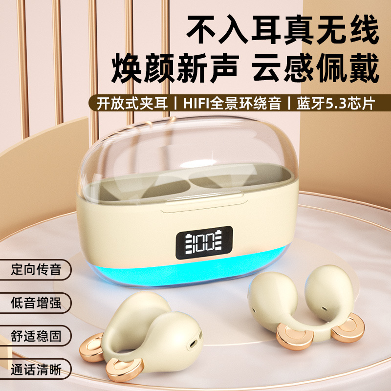 GM60 In-ear Wireless Bluetooth Headphones 2026 New Model: Bone Conduction Movement, noise-cancelling and long battery life details Picture