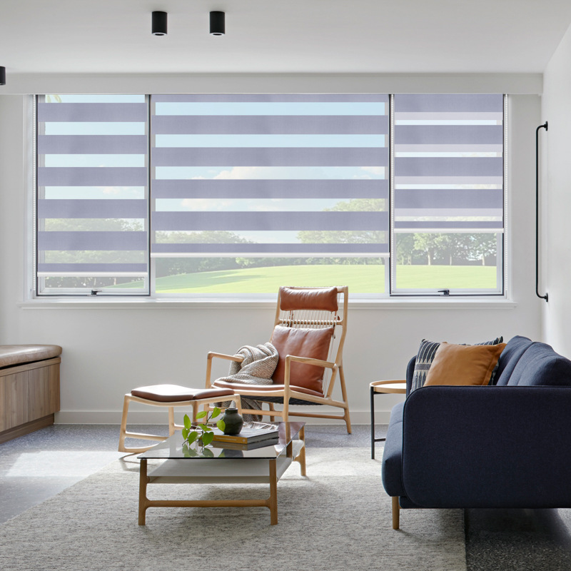 Cross-border customized blinds without perforations, zebra blinds in stock, plain soft gauze blinds, roller blinds, small bathroom curtains Application Scenario