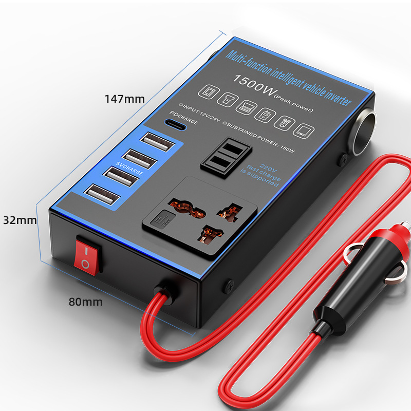 وشاحن مقابس متعددة الوظائف لمحولات طاقة كهربائية ذات قدرة عالية بقوة 12 V24VV Specification image