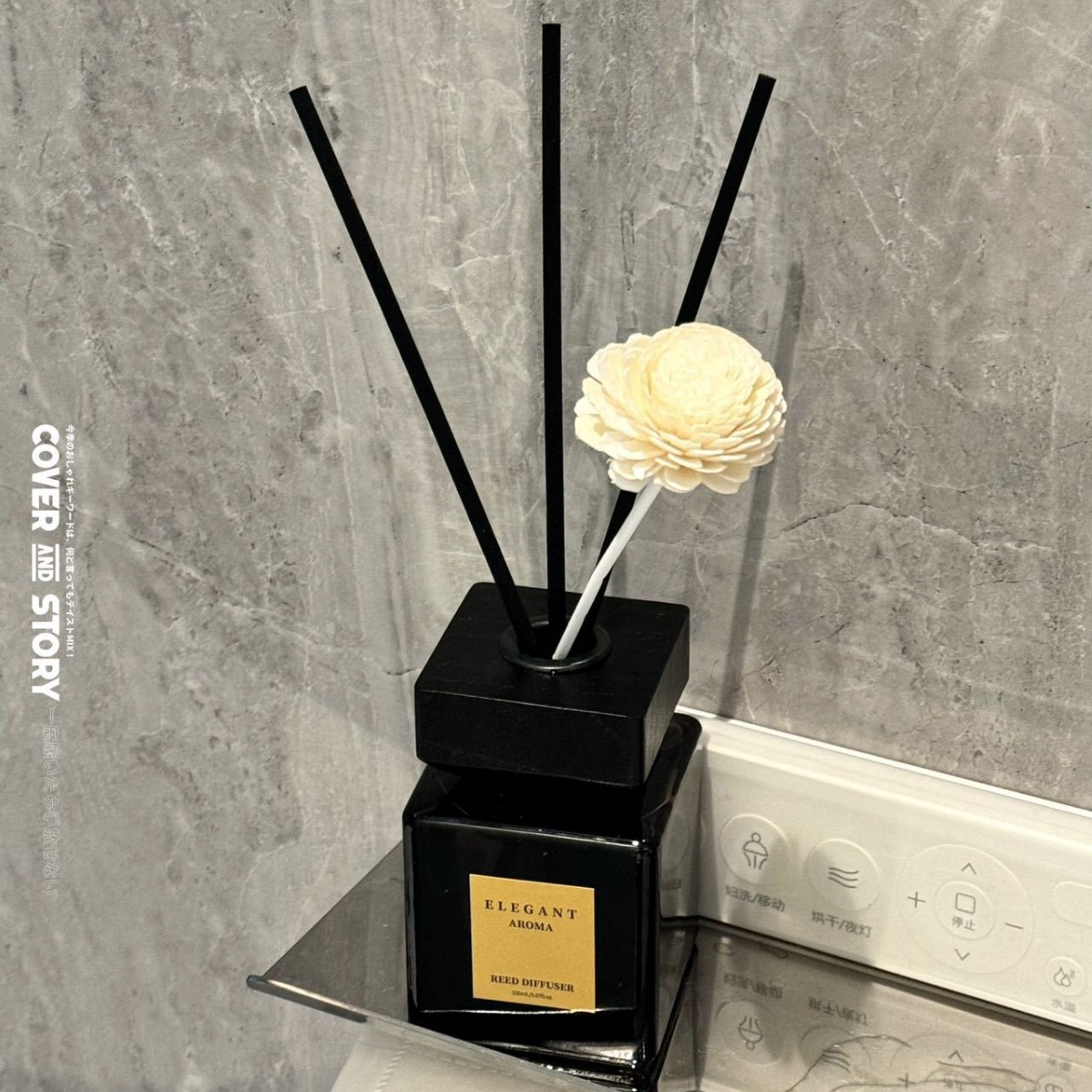 香薰套装伴手礼礼品 酒店香氛木盖藤条无火香薰细节图