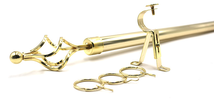 金色金属窗帘杆及配件塑料窗帘支架窗帘杆支架窗帘罗马杆帘杆伸缩杆浴帘杆