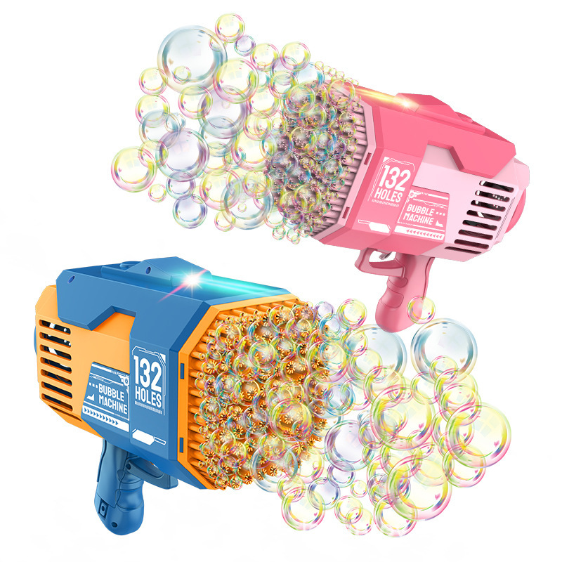 Cross-border 139-hole bubble machine, toys, children's fully automatic handheld Gatling water truck, bubble gun blowing Item Picture