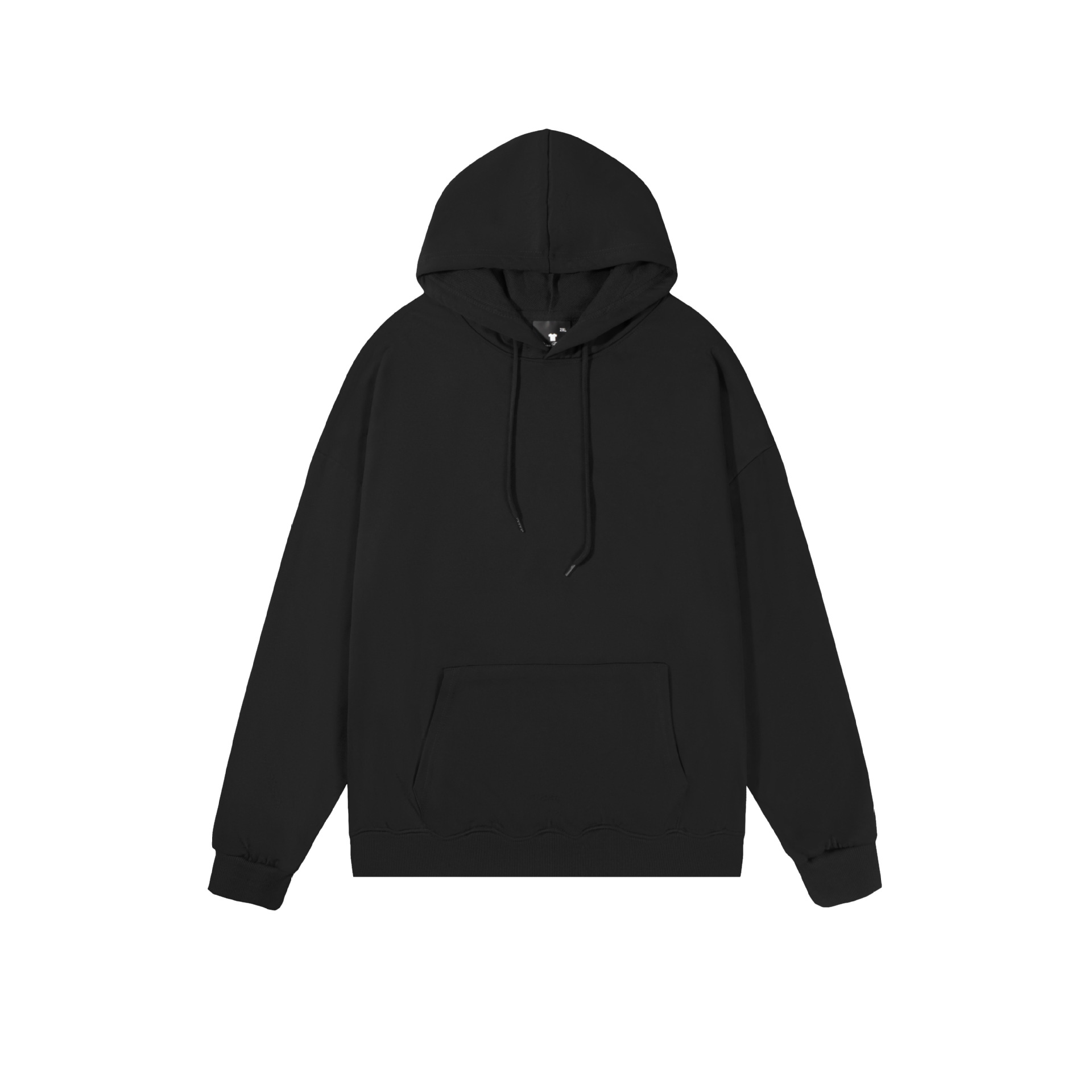 Cross-border Amazon Spring and autumn off-the-shoulder loose polyester solid color hooded sweatshirts for men and women, couple pullover long-sleeved shirts Specification drawing
