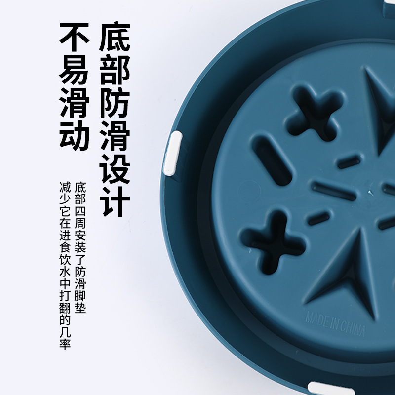 Rongka Pet Cross-border Pet Bowl Cat and Dog anti-choking and anti-vomiting Slow Food Bowl, Multi-color small and medium-sized dog slow Food six-sided bowl details Picture