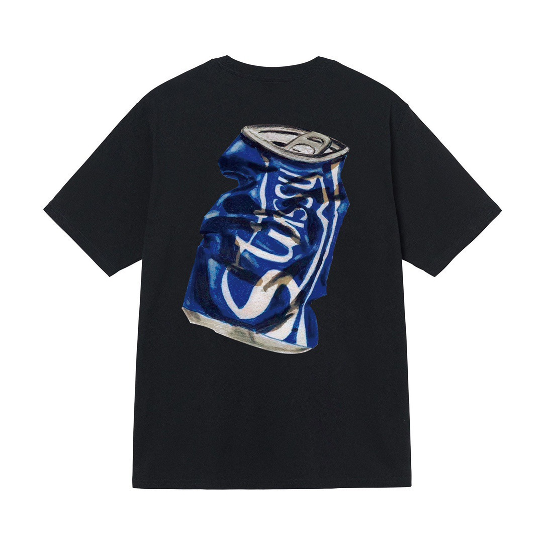 Stussi STU2024 new T-shirts for men and women, short-sleeved T-shirts, plush cows, summer T-shirts, loose, 230g details Picture