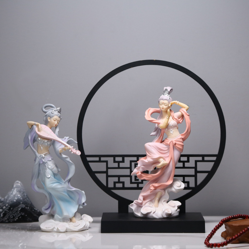 Cross-border new bestsellers, Dunhuang Feitian home decoration, wedding gifts, and traditional Chinese trend resin tabletop ornaments, one-piece consignment Specification image