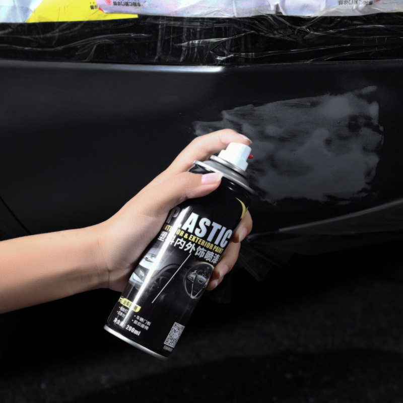 Automobile plastic parts refurbishment agent, repair and reduction agent, coating agent, bumper plastic interior and exterior decoration spray paint 200ml Specification drawing