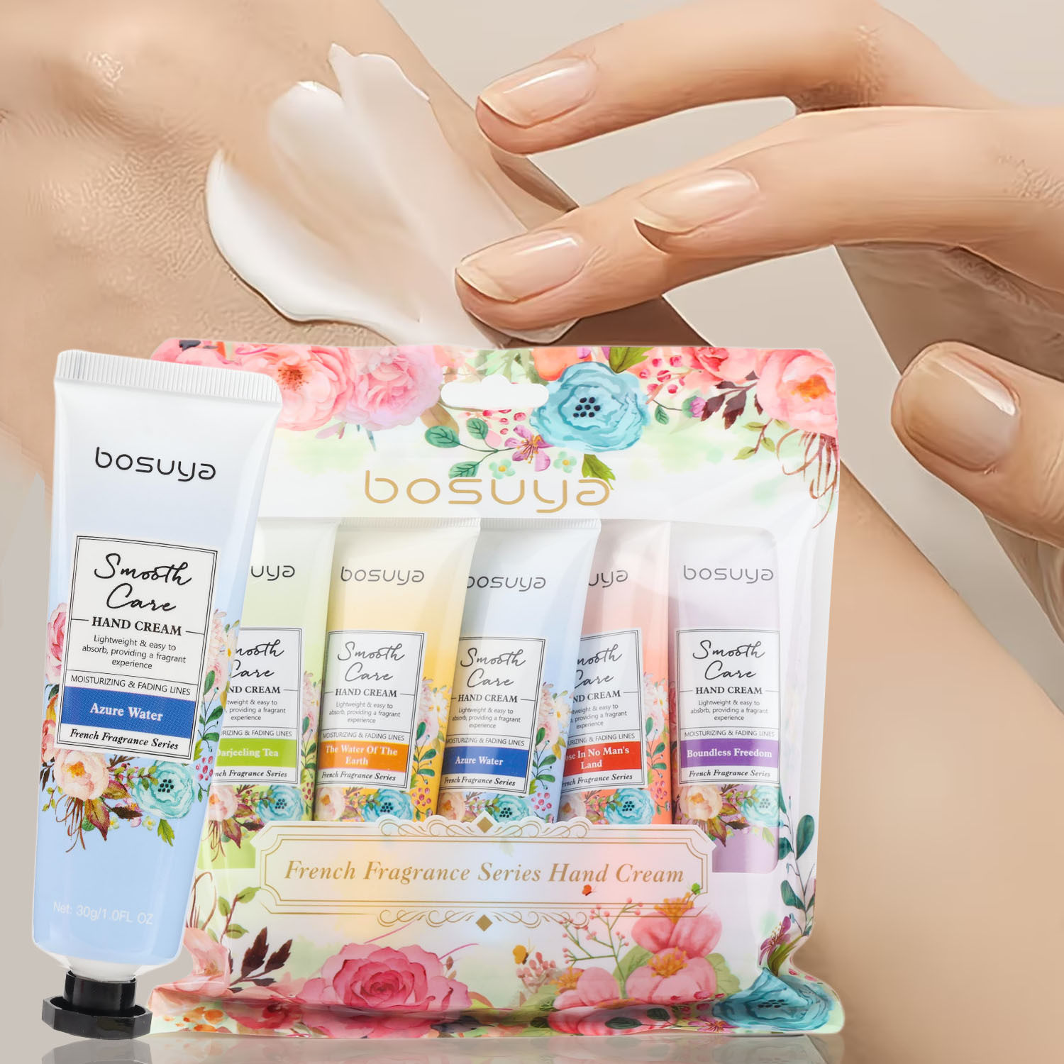 【OEM Factory Processing and Customization 】 5-tube hand cream, hydrating and moisturizing for a long time, leaving a lasting fragrance, small, refreshing and non-sticky Application Scenario
