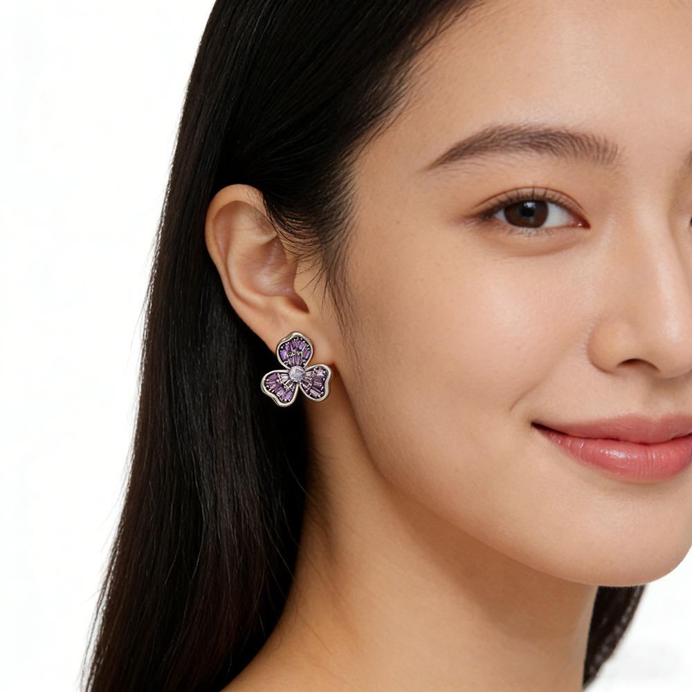 耳钉/饰品/四爪耳钉/ccb/打耳洞细节图