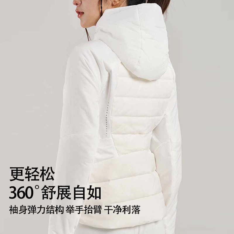 Winter down jacket, form-fitting hooded, running, outdoor warmth, winter sports, yoga wear, coat jacket for women Application Scenario