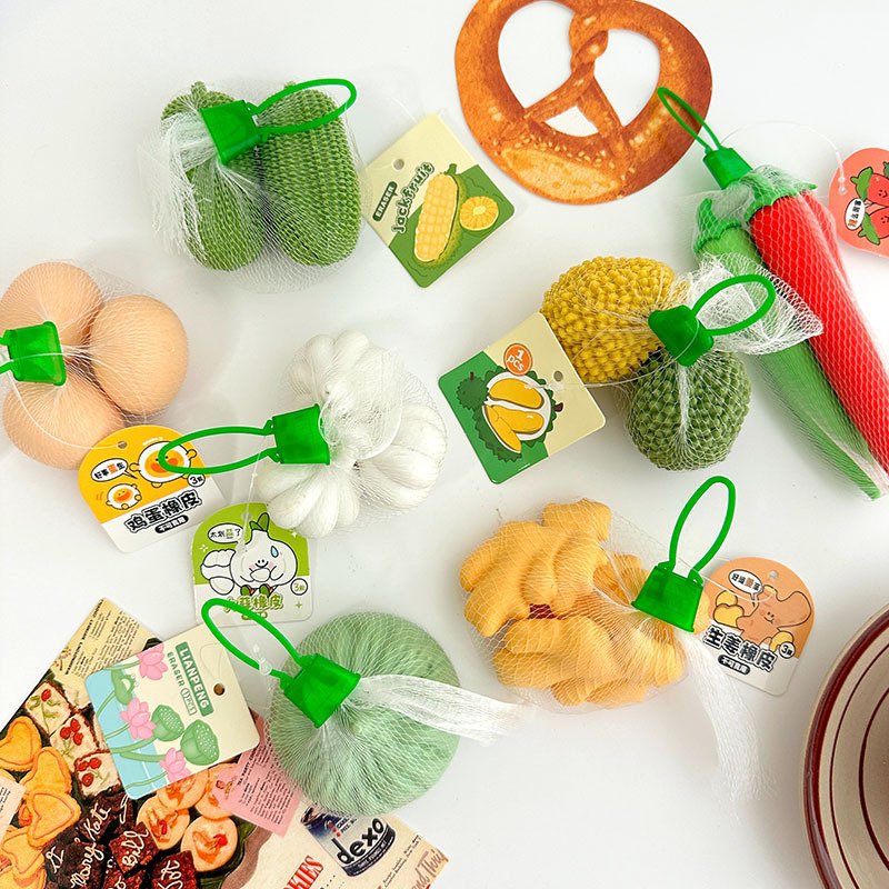 Cartoon fun simulation vegetable and food eraser for children and primary school students, stationery, high appearance level eraser to clean thoroughly Specification image