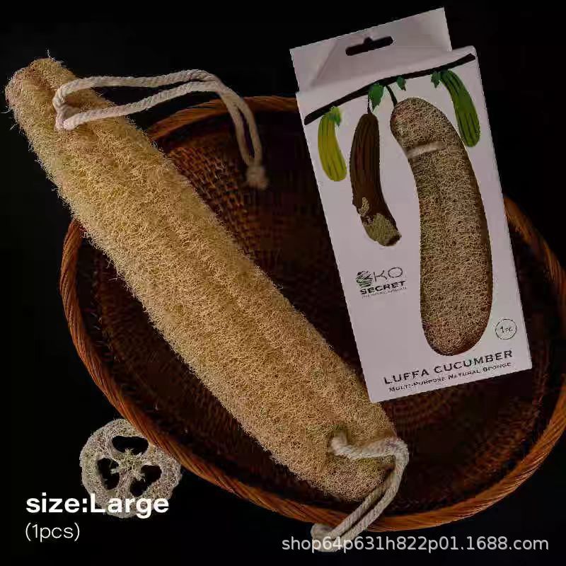 Xiuming Natural Loofah Cleaning Wonder, Back Scrub Exfoliating tool, Scouring Pad, no sticking when washing dishes, scrubbing POTS