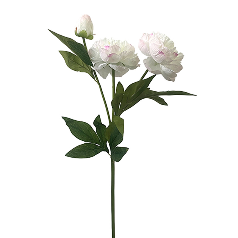 ins3头芍药牡丹仿真花家居婚庆装饰摄影道具网红露莲假花厂家批发白底实物图