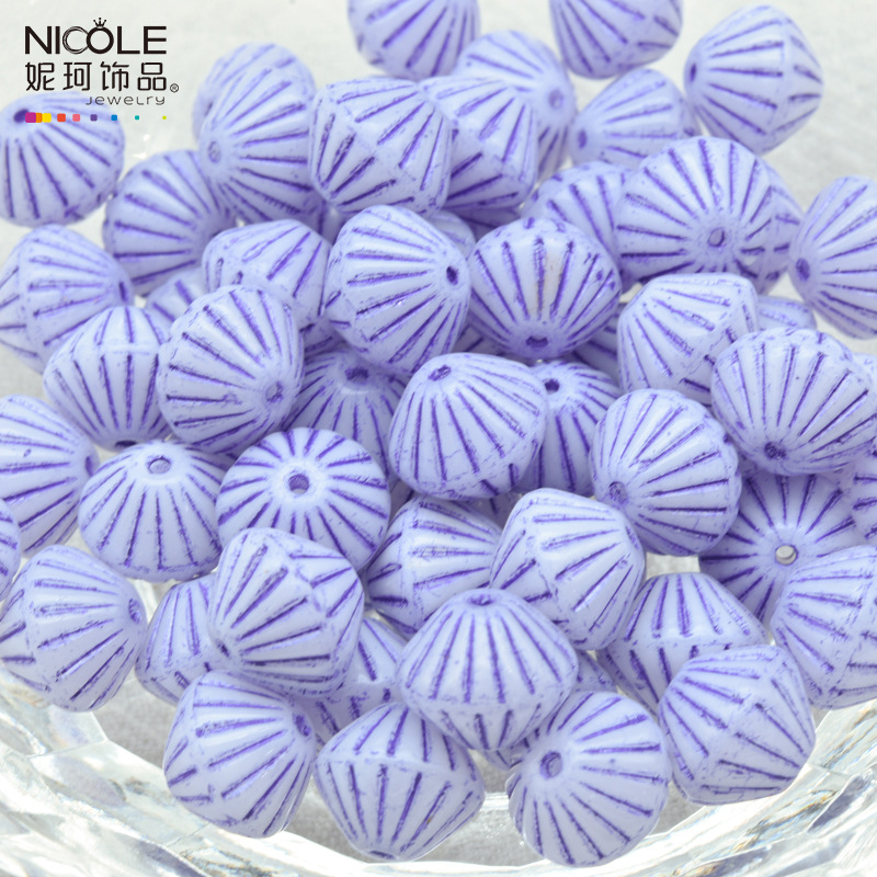 进口捷克宝仕奥莎琉璃灯笼珠手工串珠9mm手链diy材料配件约100颗