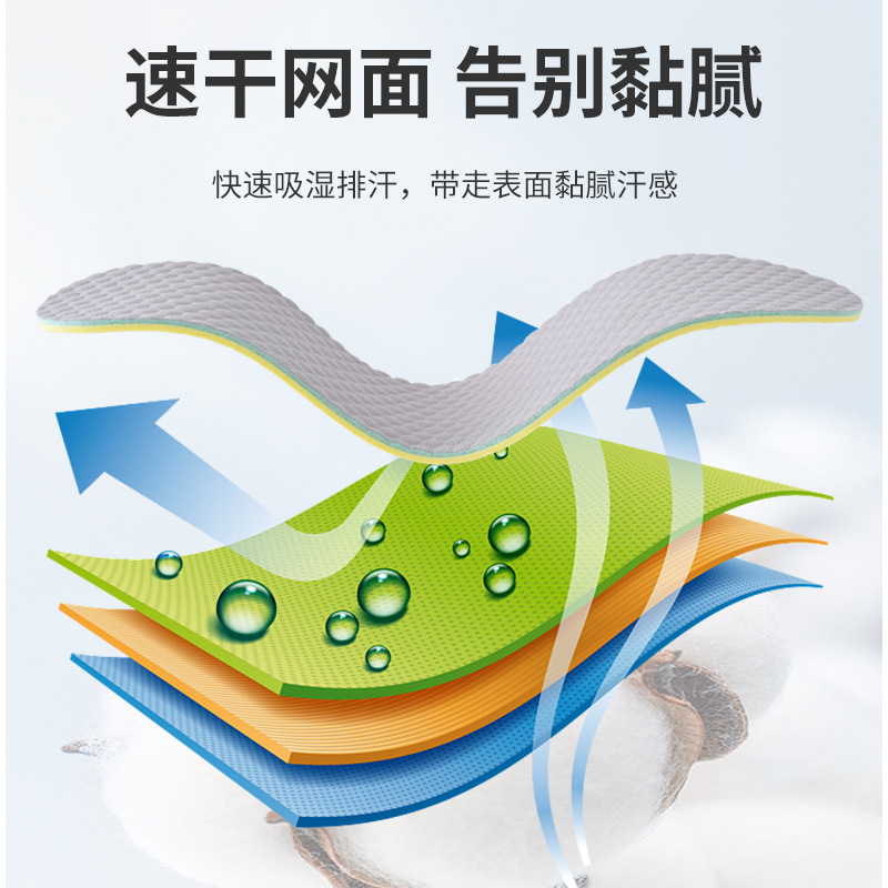 The latex insoles, a must-have for barefoot women, are sweat-absorbing, odor-proof, breathable, single-shoe, thin, soft-soled, comfortable and ultra-thin, suitable for men's autumn and winter Application Scenario
