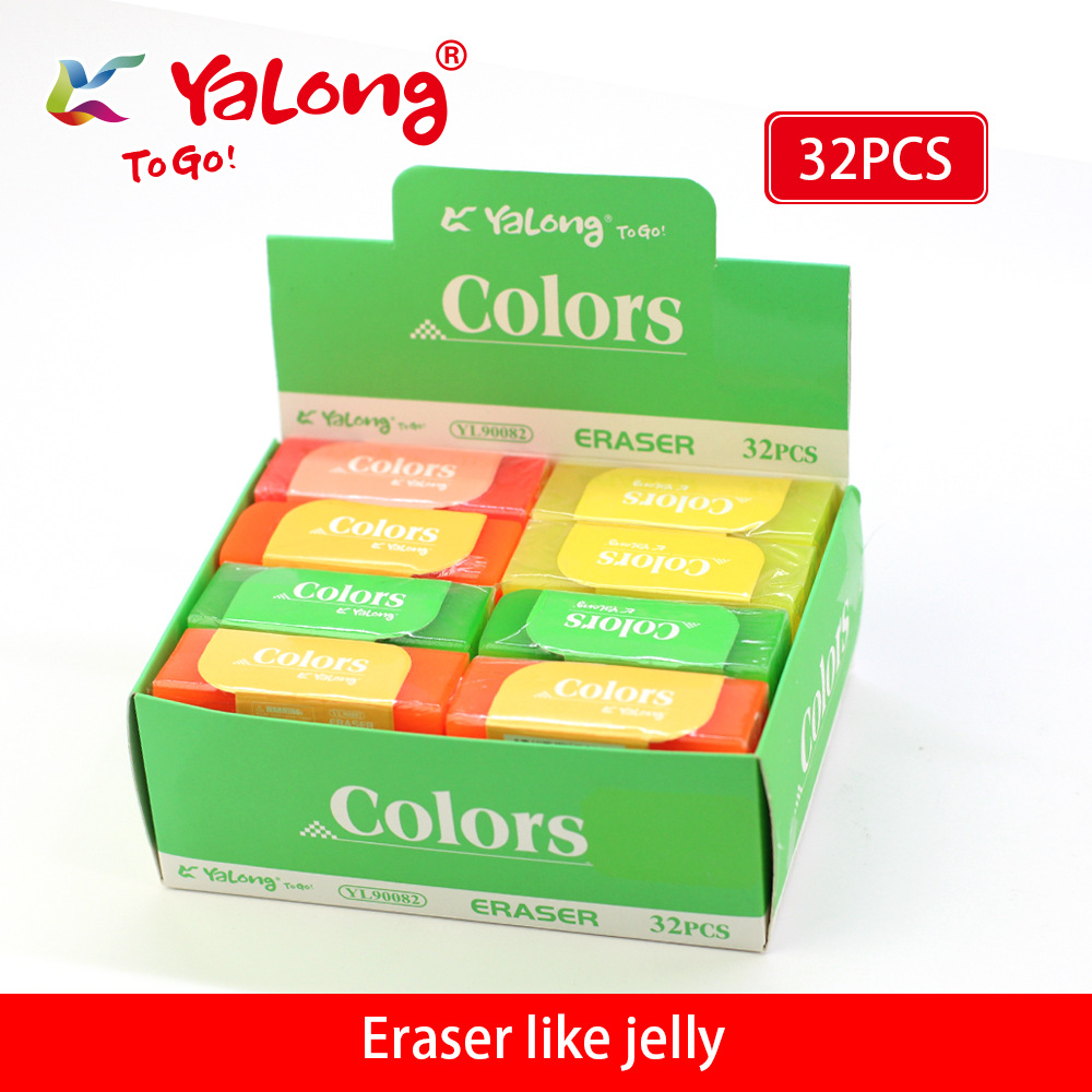 YALONG wholesals high-quality student pencils, PVC material erasers, office study supplies, and drawing erasers Application Scenario