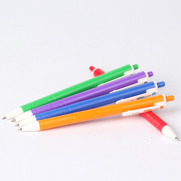 Advertising gift ballpoint pen, fine rod jumping ballpoint pen, plastic rod ballpoint pen, 590 foreign trade ballpoint pen Specification drawing