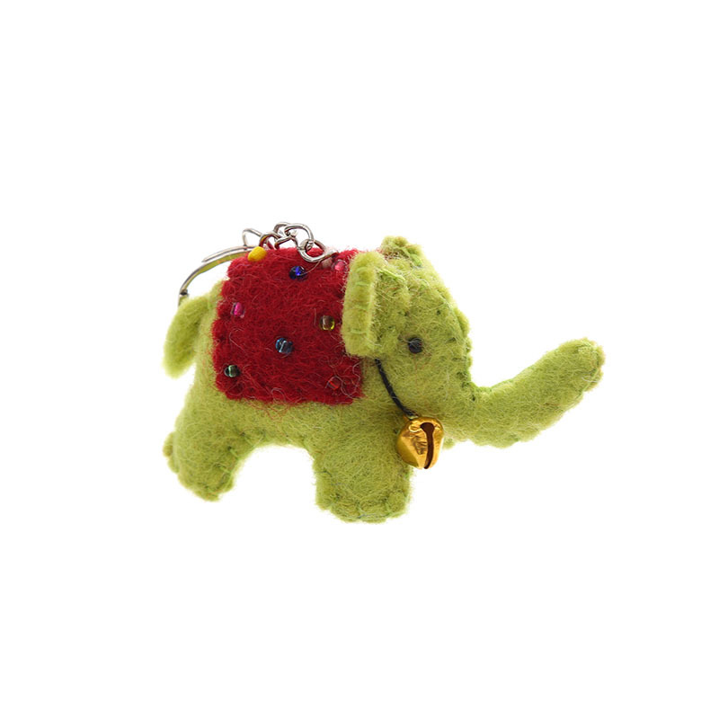 Cute little elephant handmade wool felt pendants, three-dimensional doll pendants, creative bag pendants, cute pendants wholesale Item Picture
