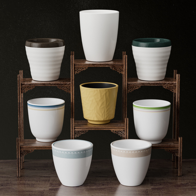 Wholesale of thickened melamine hotel cups, commercial and restaurant tea cups, anti-drop plastic high-temperature resistant water cups