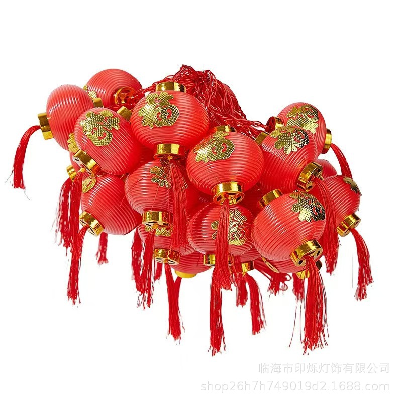 新年太阳能红灯笼灯庭院灯新款户外防水灯农村柿子灯小院别墅氛围