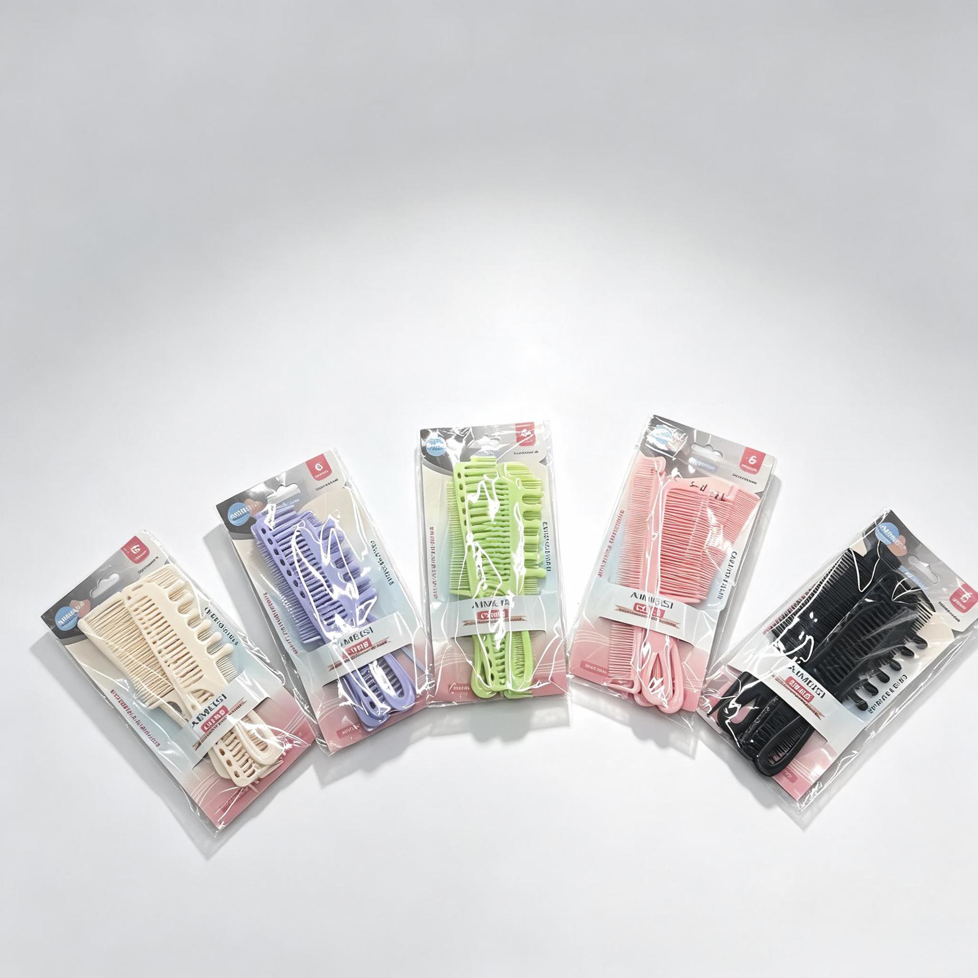 6-piece hair comb set, pointed-tail comb, pointed-tail comb, wavy comb, long hair smoothing comb for women, cross-border styling comb details Picture