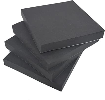 Black eye-catching reminder sticky notes, black paper notes, wholesale student stationery, Morandi high-end gray and black 50 pieces details Picture