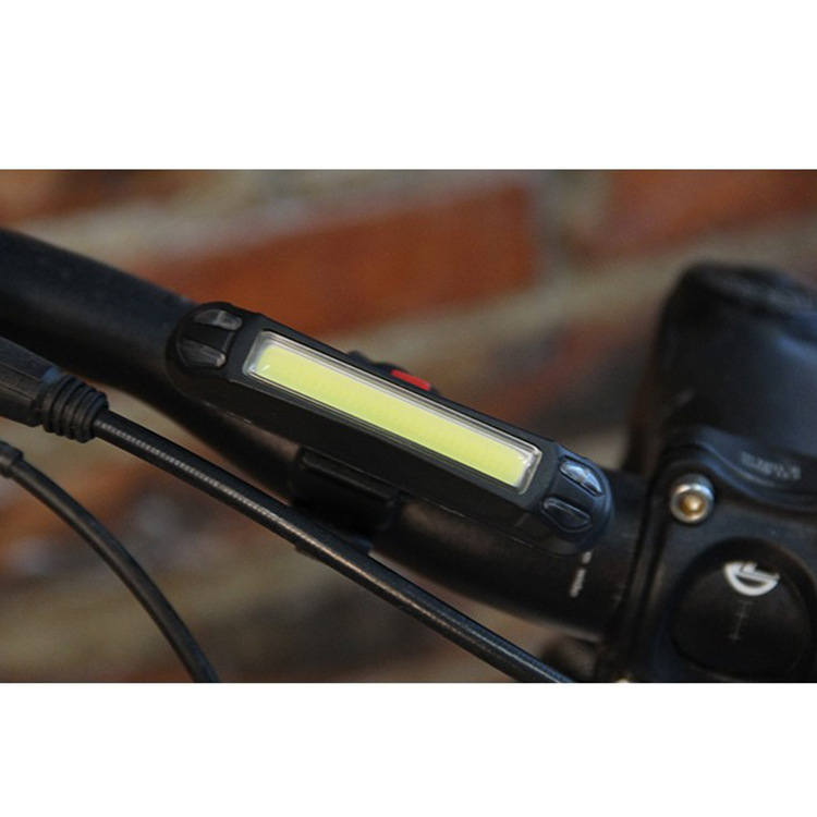 Bicycle taillight LED charging warning, cycling equipment flashing long strip taillight USB set, night cycling running light Specification image