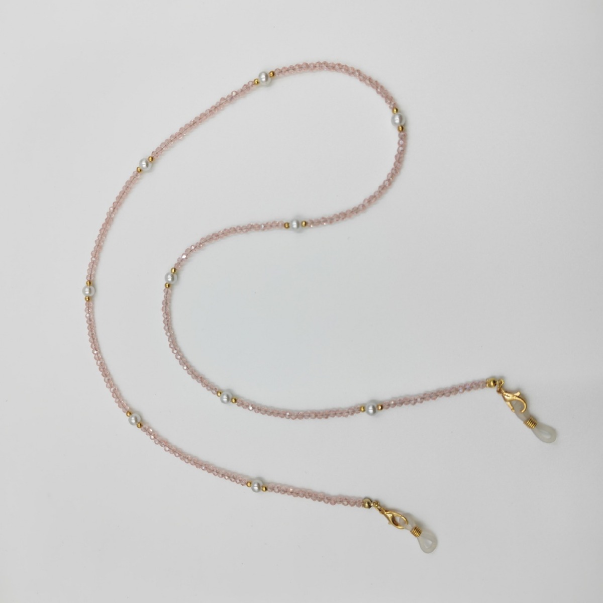 Factory direct sales of European and American cross-border fashionable crystal pearl beads, eyeglass chains, mask chains, silicone buckles, necklaces and lanyards