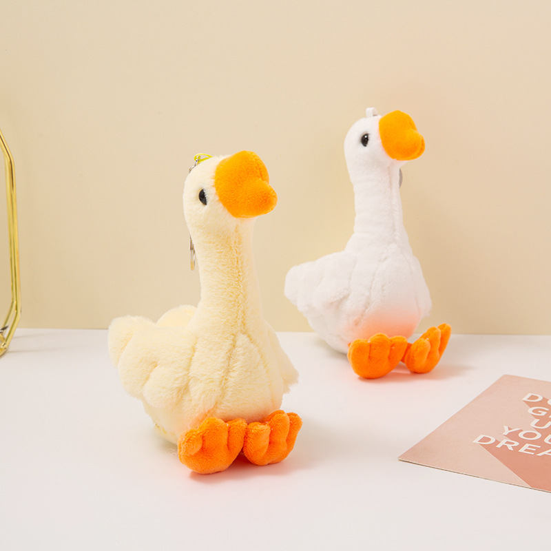 可爱大白鹅毛绒公仔挂件玩具小玩偶摆摊娃娃地摊小商品网红丑萌