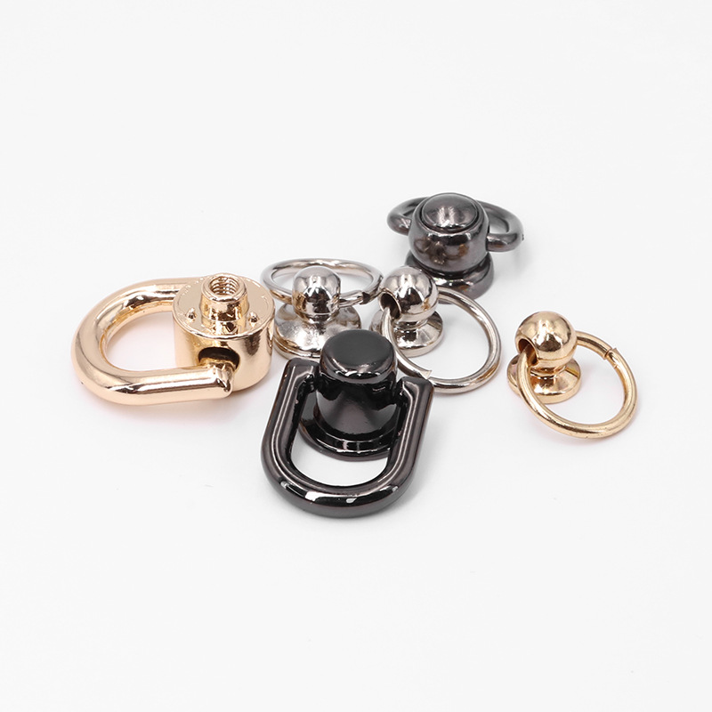 diy phone case hardware buckle accessories with ring and Shangtou pacifier nail hanging buckle, alloy electroplated ring, rotatable ring Application Scenario