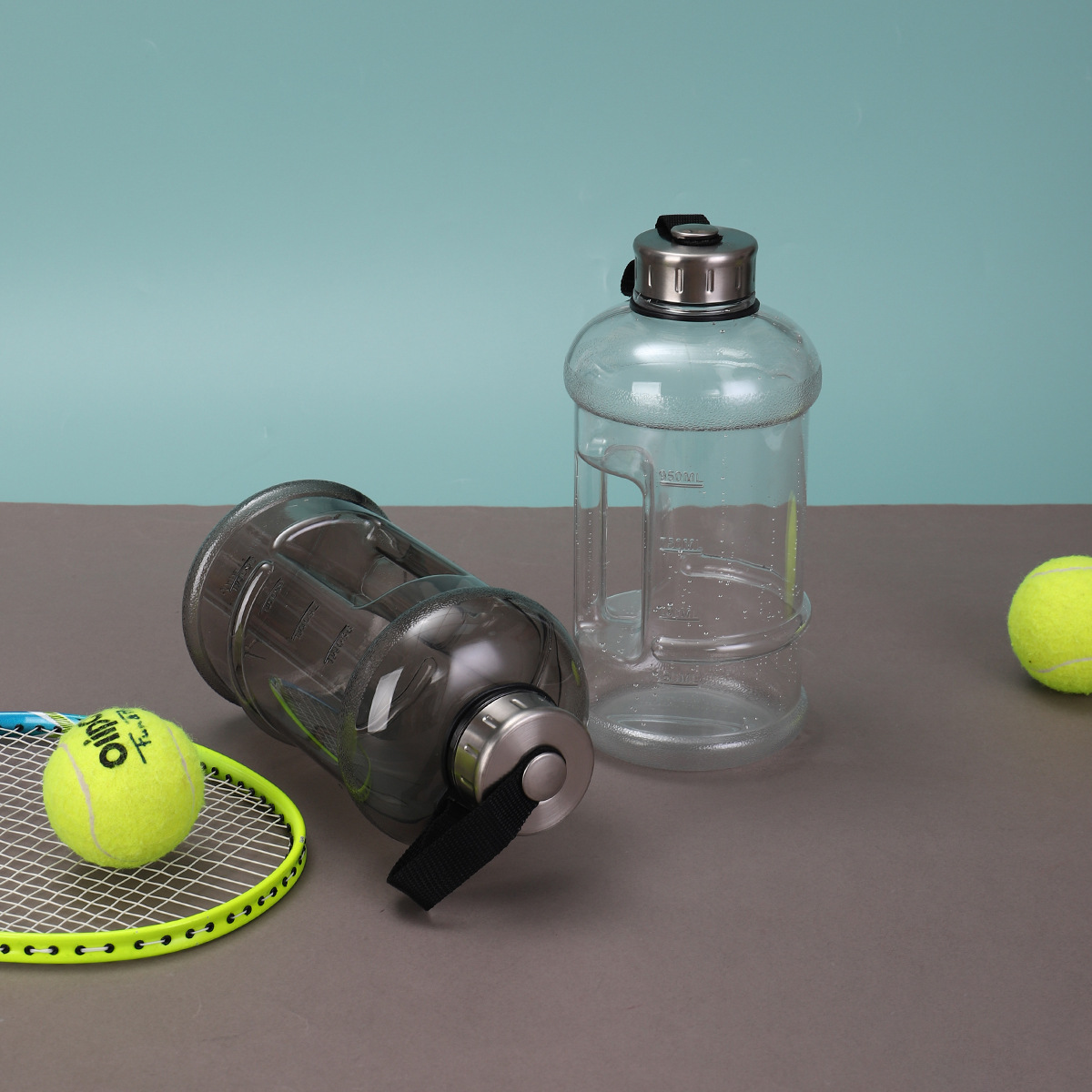 Summer fitness tonton bucket Men's plastic space kettle 1.5L steel lid portable large-capacity outdoor sports water bottle Specification image