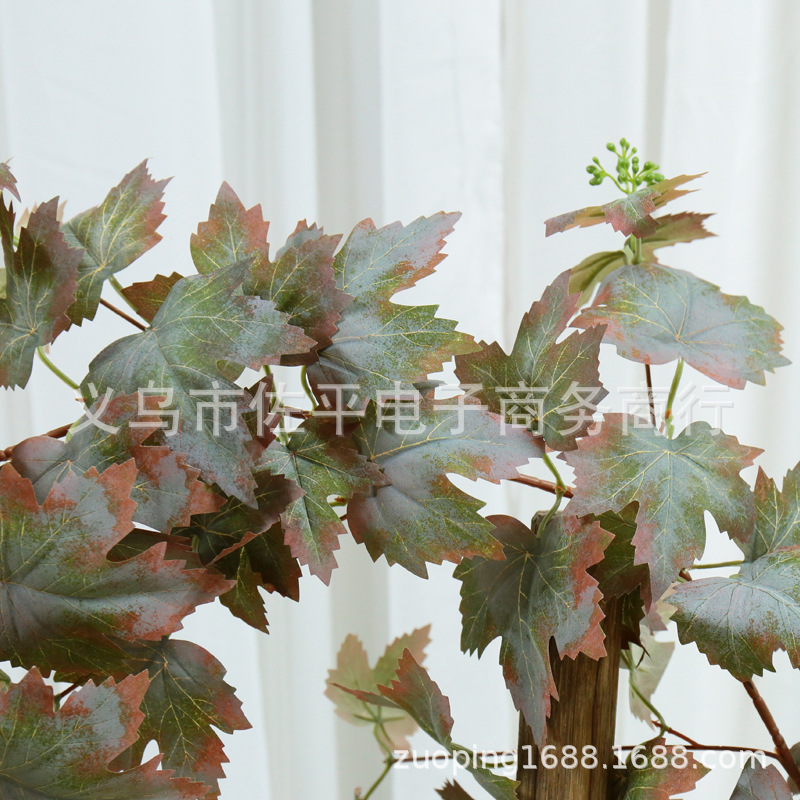 仿真葡萄藤软装植物壁挂庭院人造藤蔓家居空调管道装饰绿植产品图
