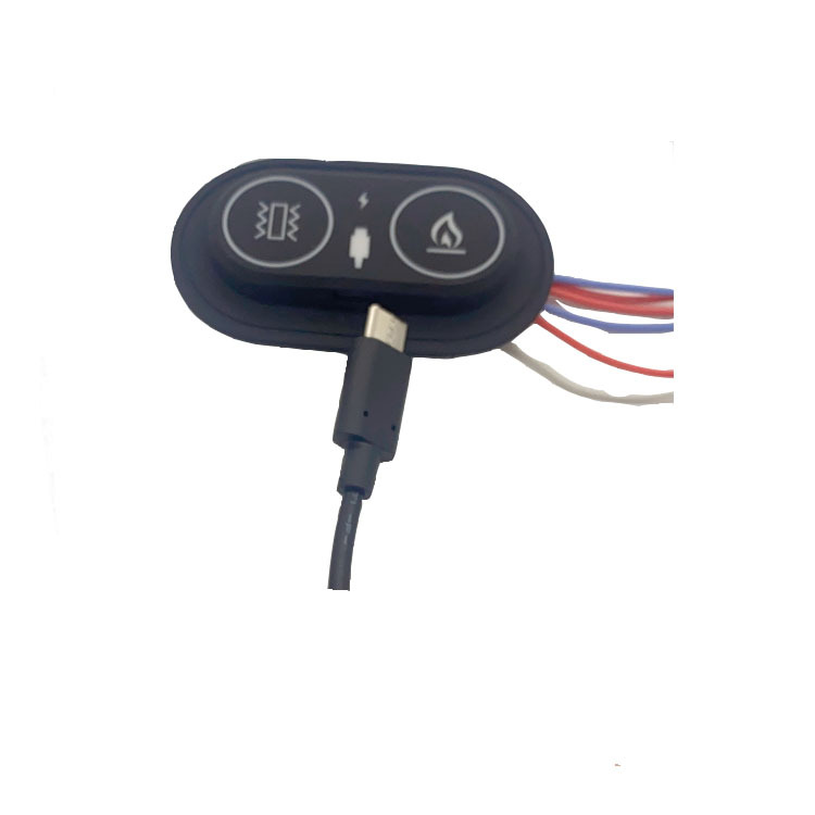 Manufacturer's in-stock massage temperature control switch, heating belt temperature control switch, intelligent dual-control silicone switch Specification image