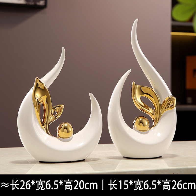 Modern light luxury home living room wine cabinet, TV cabinet, entrance hall decoration, creative tabletop ceramic ornaments, housewarming gifts Item Picture