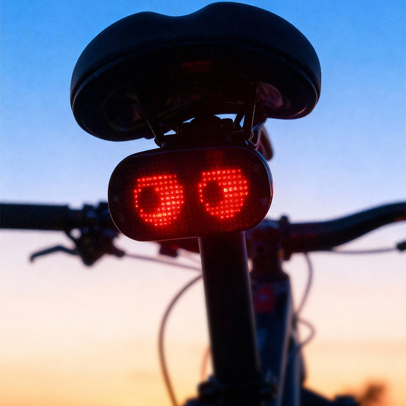 Smart LED bicycle taillights, automatic brake and steering warning DIY animation, universal warning lights for mountain and road bikes Specification image